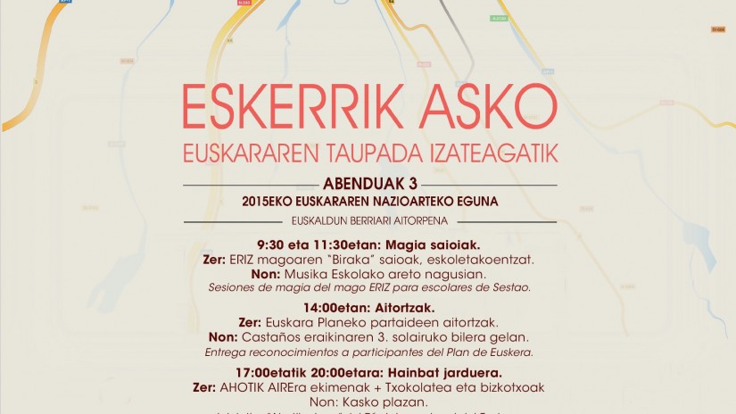 El Ayuntamiento de Sestao reconocerá la figura del euskaldun berri en el Día del Euskera