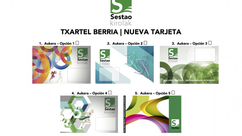 Los abonados y abonadas elegirán la nueva imagen de la tarjeta de acceso a los Polideportivos de Sestao