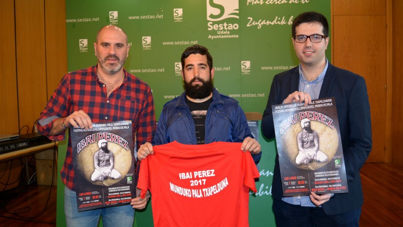 El Ayuntamiento de Sestao homenajeará al doble campeón mundial de pala, Ibai Pérez