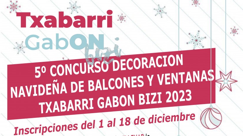 En marcha un nuevo concurso de decoración de balcones y ventanas Txabarri Gabon Bizi