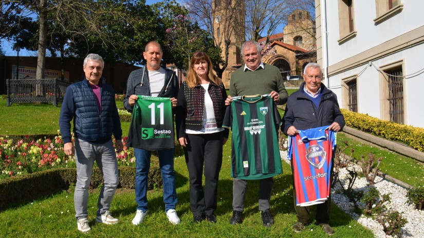 El Ayuntamiento renueva los convenios de colaboración con el Sestao River, el San Pedro y el Club de Voleibol Antonio Trueba