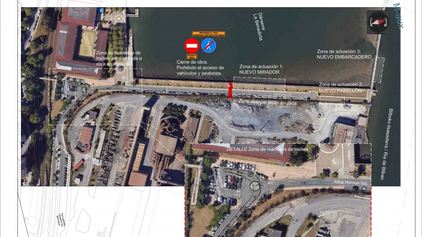 La Dársena de La Benedicta cerrará tres meses por las obras del nuevo embarcadero y mirador