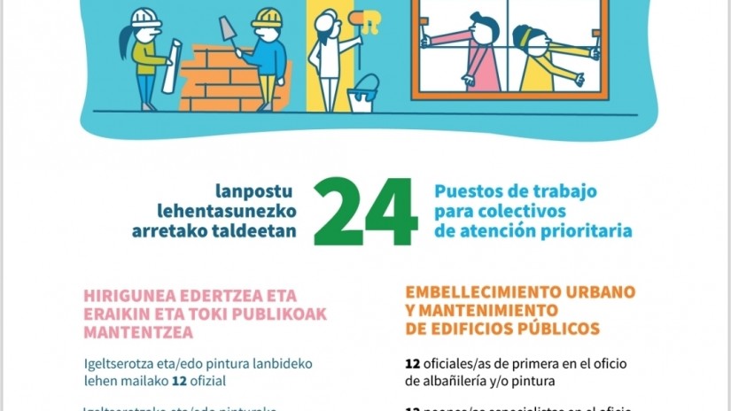 Sestao contratará a 24 personas desempleadas mediante un nuevo Plan de Empleo