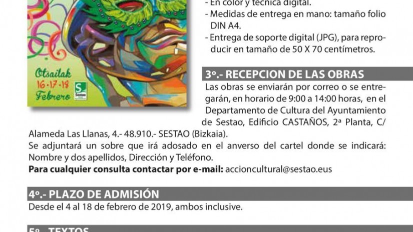 El Ayuntamiento convoca el primer concurso de carteles de carnaval